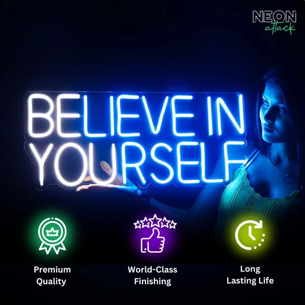 Believe in yourself neon light - Afbeelding 2