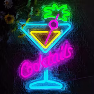 Cocktails neon lamp