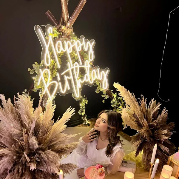 Happy Birthday Neon Sign - Afbeelding 4