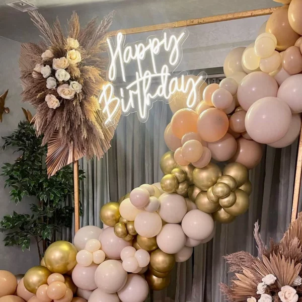 Happy Birthday Neon Sign - Afbeelding 3