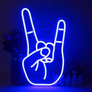 Neon lamp hand - LED neon peace sign